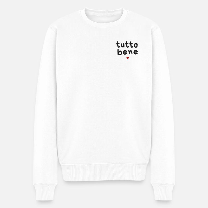 Tutto Bene - Männer Premium Bio Pullover - Weiß