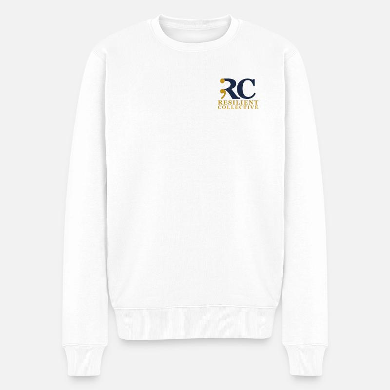 Widerstandsfähiges Kollektiv-Emblem - Männer Premium Bio Pullover - Weiß
