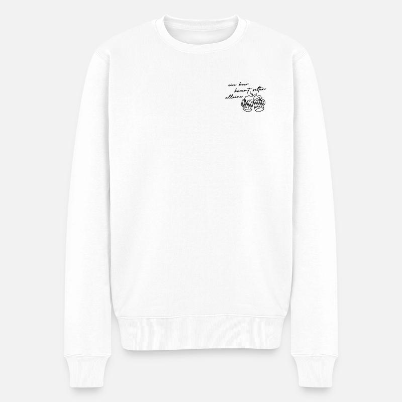 Bière - Pull Premium bio Homme - blanc