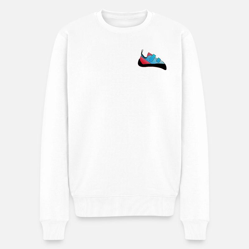bouldern Boulderschuh - Männer Premium Bio Pullover - Weiß