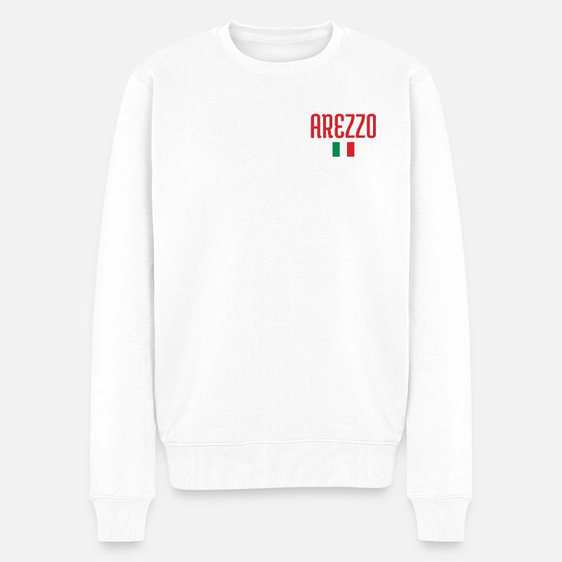Drapeau de l’Italie AREZZO - Pull Premium bio Homme - blanc
