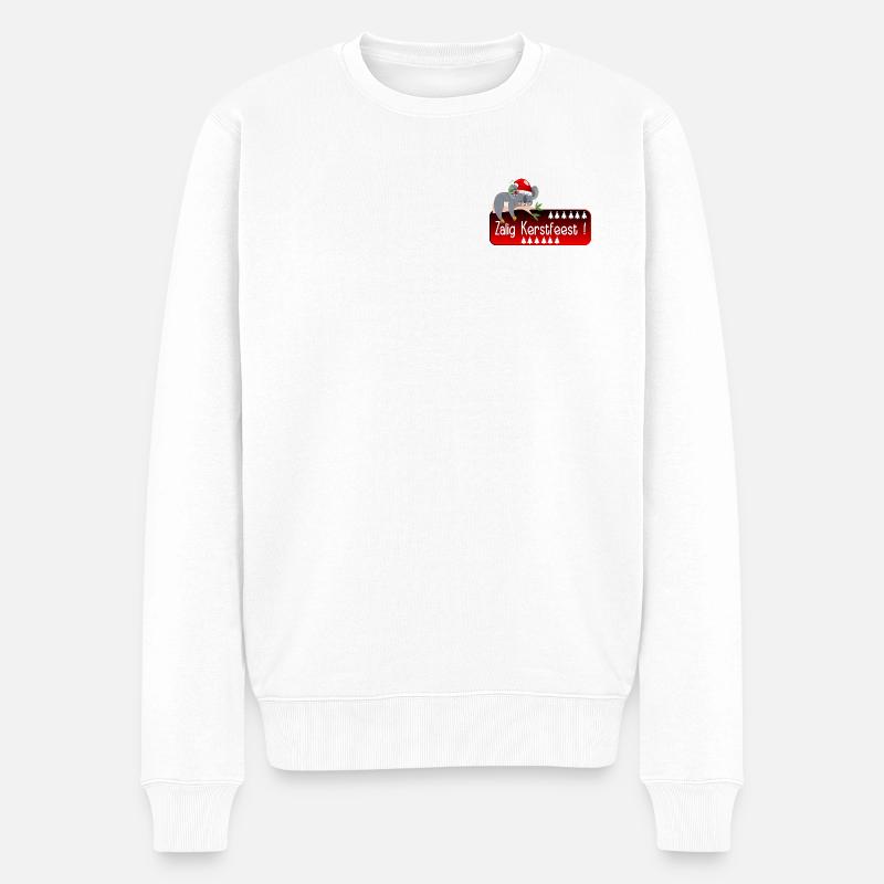 Frohe Weihnachten Koala - Männer Premium Bio Pullover - Weiß