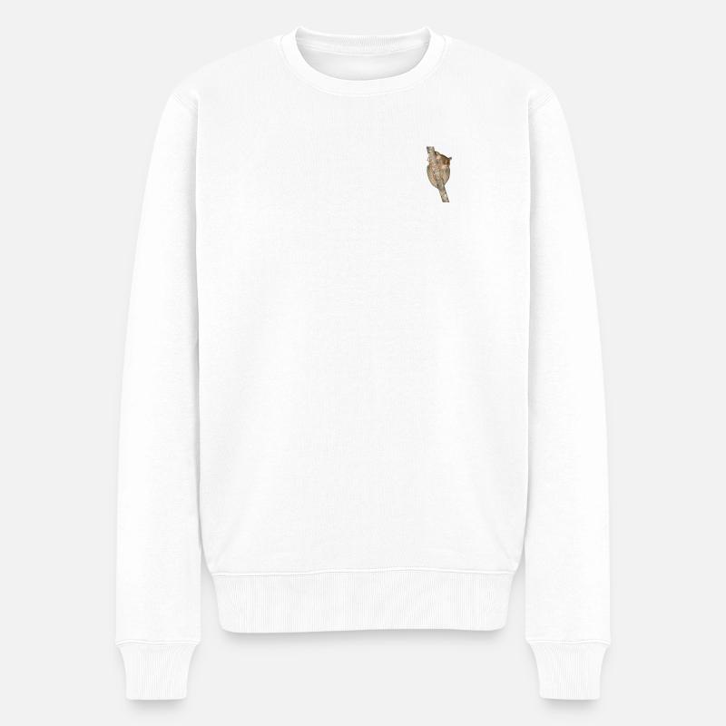 Nächtlicher Kletterer Primat - Männer Premium Bio Pullover - Weiß