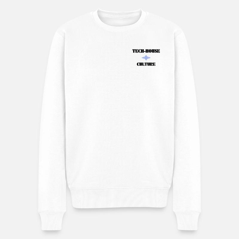 Tech House Culture - Männer Premium Bio Pullover - Weiß