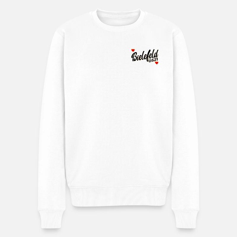 OSTWESTFALEN 0521 BIELEFELD - Männer Premium Bio Pullover - Weiß