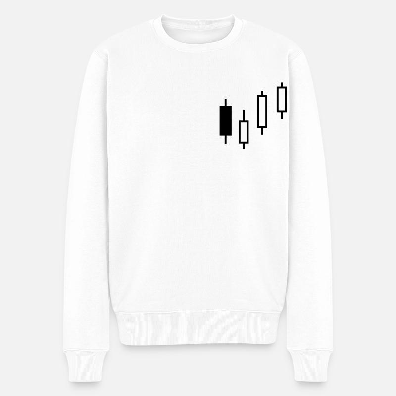 Des bâtons de bougie - Pull Premium bio Homme - blanc