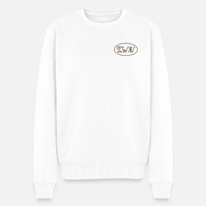 Ovale Tarot-Symbole - Männer Premium Bio Pullover - Weiß