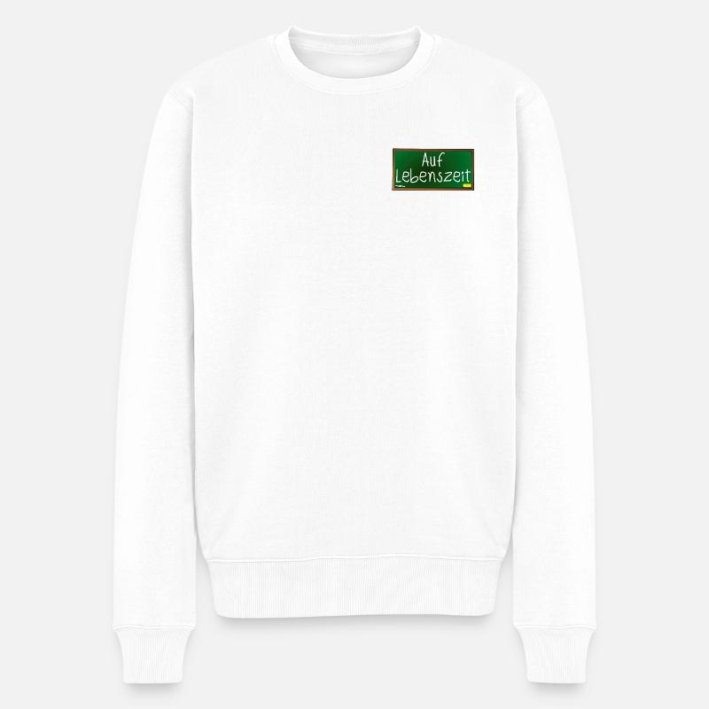 Verbeamtung - Beamter auf Lebenszeit - SCHULE - Männer Premium Bio Pullover - Weiß