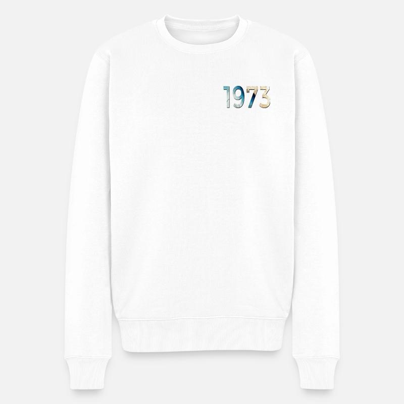 ANNÉE DE NAISSANCE 1973 Anniversaire - Pull Premium bio Homme - blanc