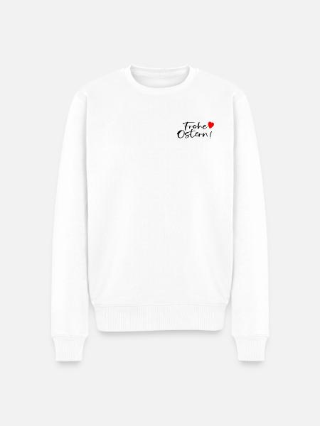 FROHE OSTERN WÜNSCHEN - Männer Premium Bio Pullover - Weiß