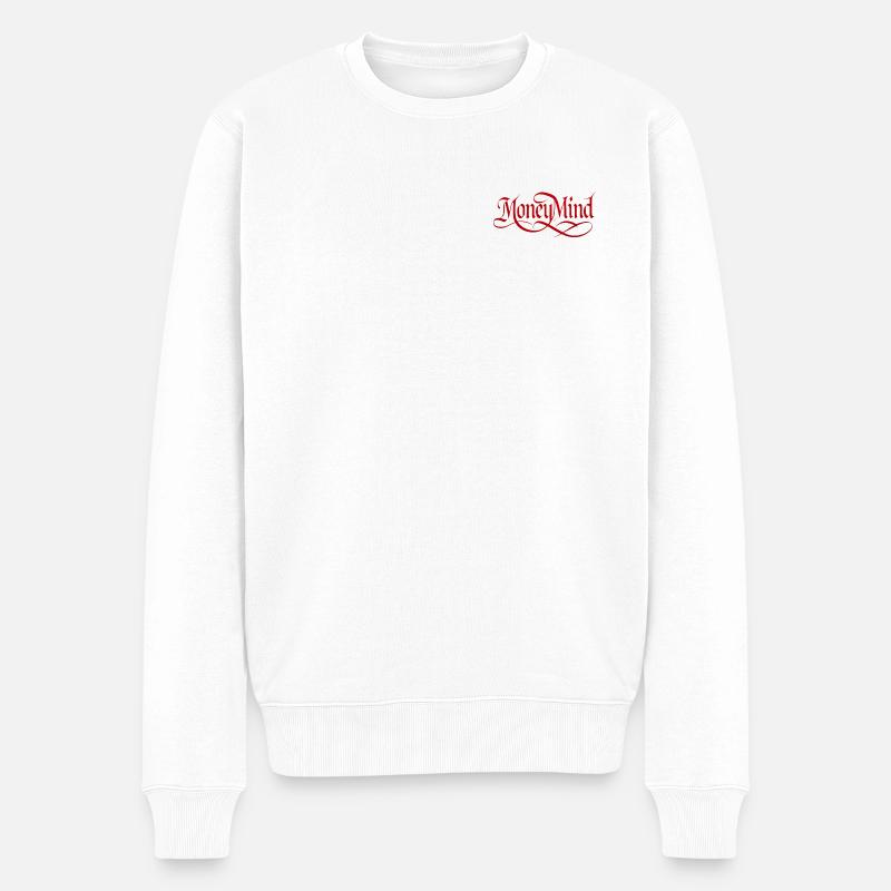 MoneyMind - Männer Premium Bio Pullover - Weiß