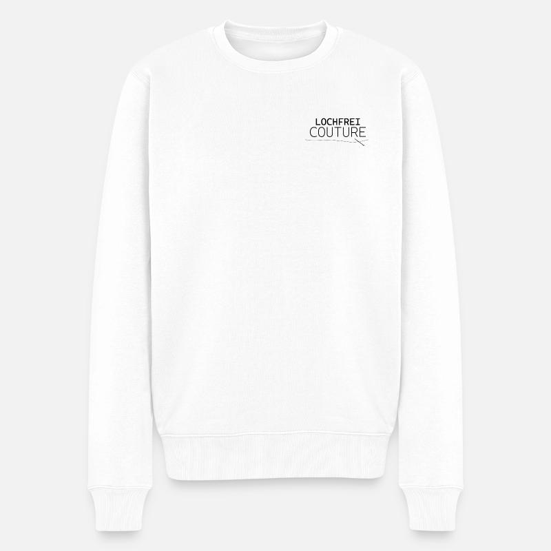 Holeless Couture – Design drôle de déclaration - Pull Premium bio Homme - blanc