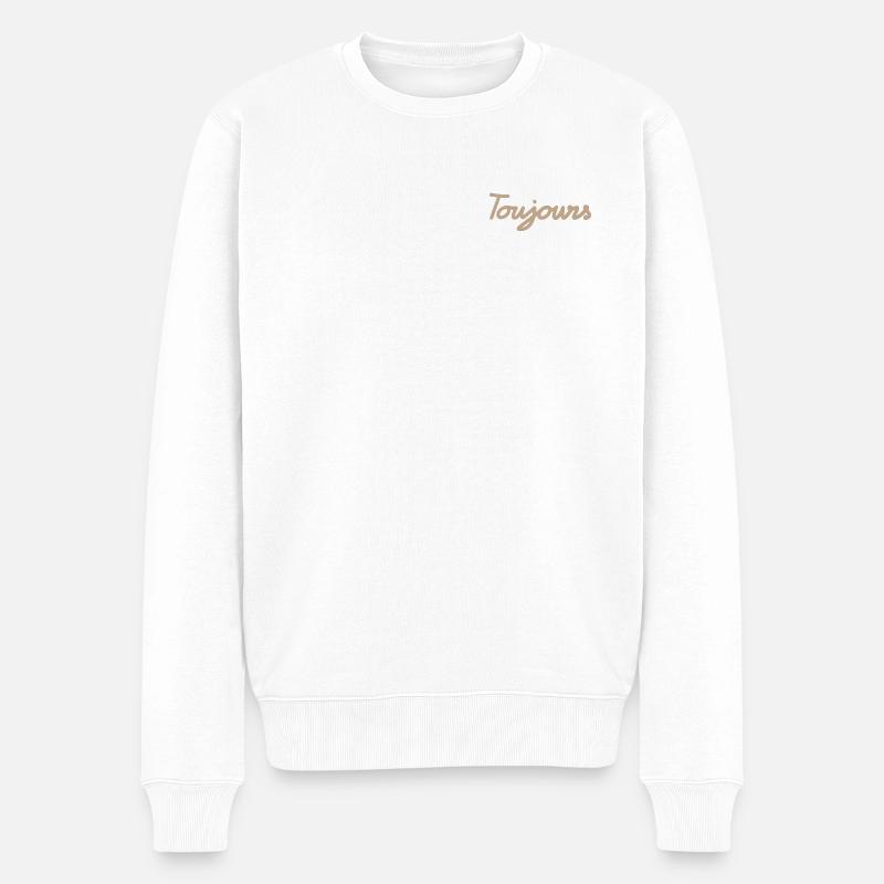 Always – Zeitloses und romantisches Design - Männer Premium Bio Pullover - Weiß