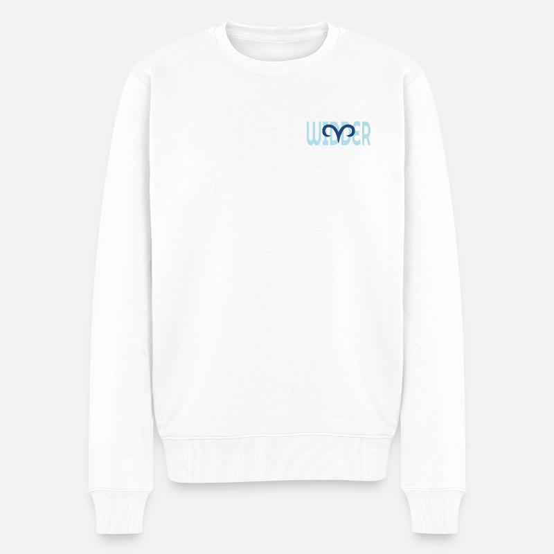 Anniversaire en Bélier - mars avril - Pull Premium bio Homme - blanc