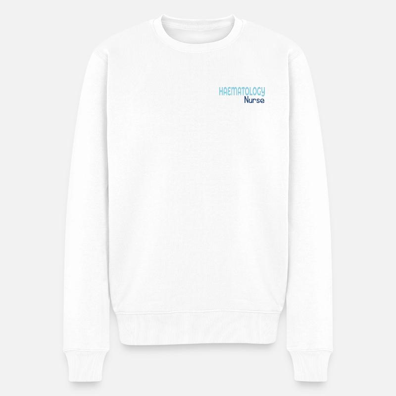 Hämatologische Krankenschwester - Männer Premium Bio Pullover - Weiß