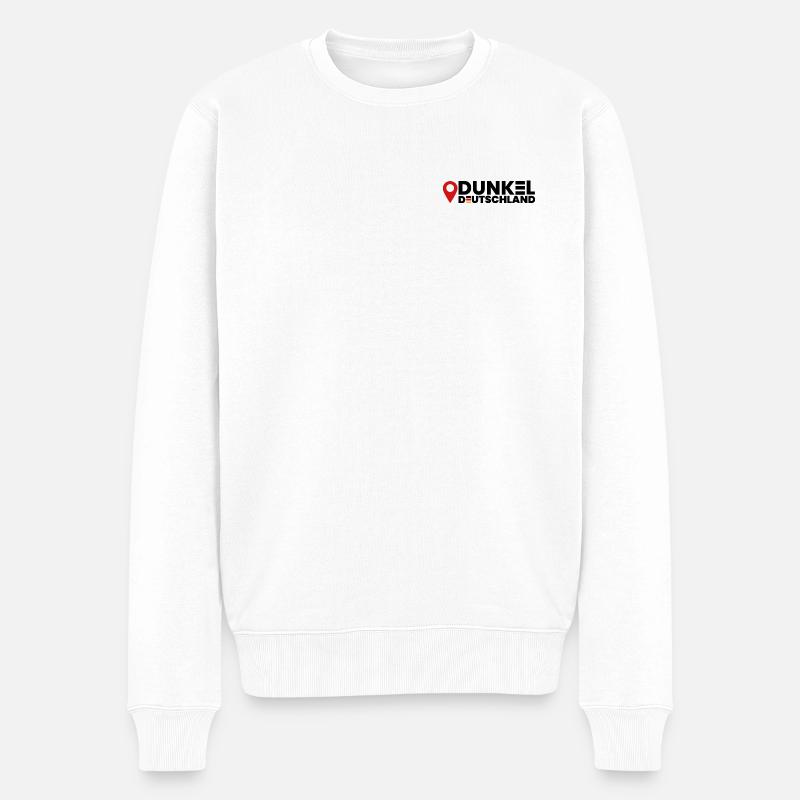 Dunkeldeutschland Logo - Männer Premium Bio Pullover - Weiß