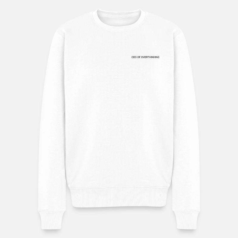 PDG de Overthinking Humor - Pull Premium bio Homme - blanc