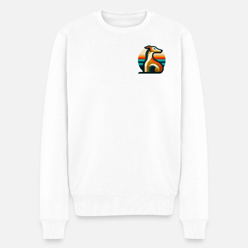 Galgo-Logo Nr2 - Männer Premium Bio Pullover - Weiß