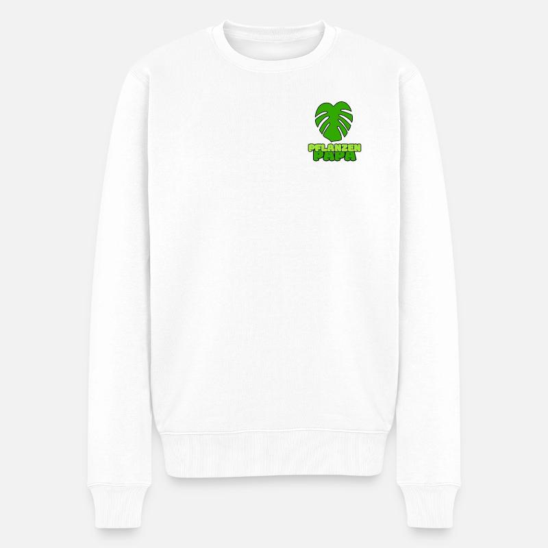 Pflanzen Papa - Männer Premium Bio Pullover - Weiß