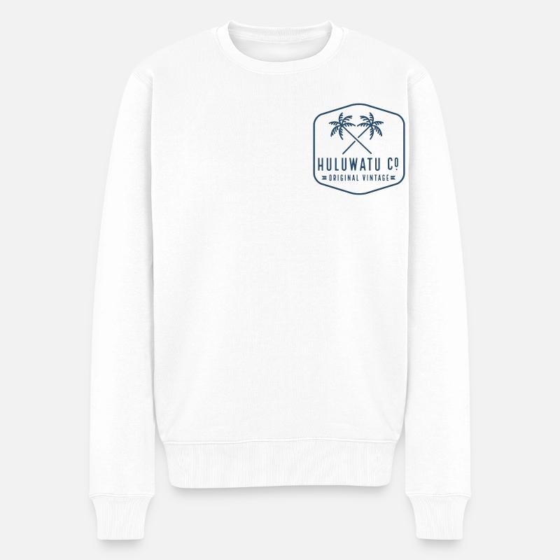 HULUWATU B - Pull Premium bio Homme - blanc