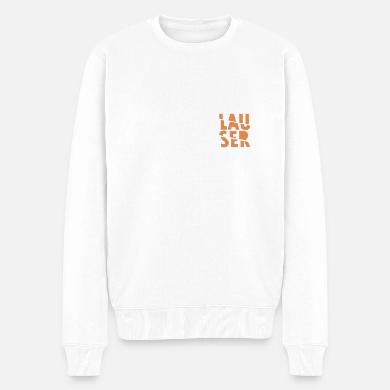 Lauser - Männer Premium Bio Pullover - Weiß