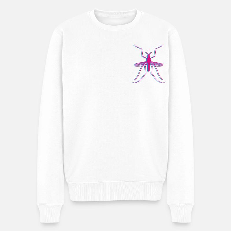 Moustique optique 3D - Pull Premium bio Homme - blanc