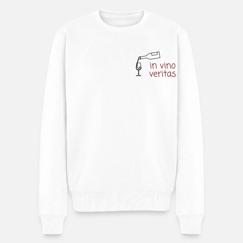 In vino veritas - Männer Premium Bio Pullover - Weiß