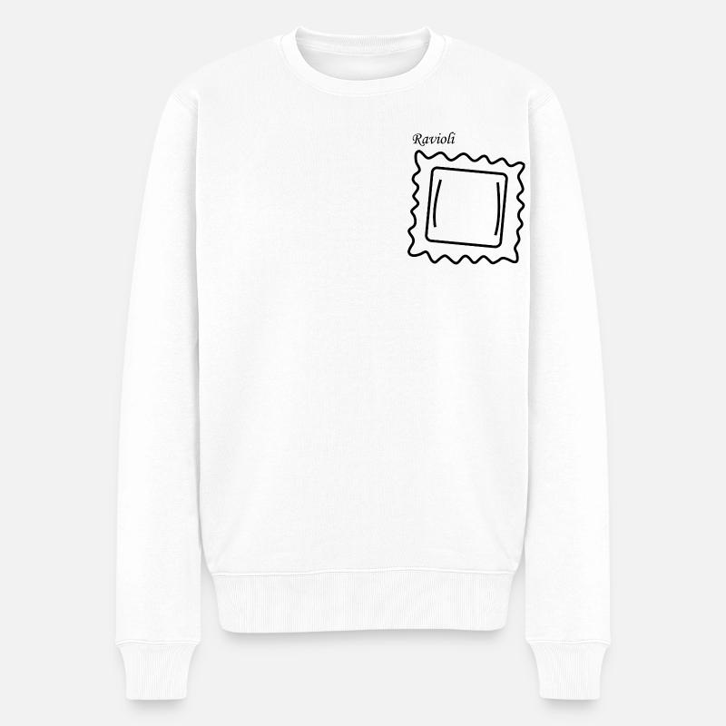 Ravioli - Männer Premium Bio Pullover - Weiß