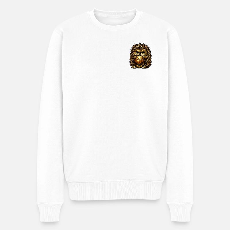 Hérisson châtaignier - Pull Premium bio Homme - blanc