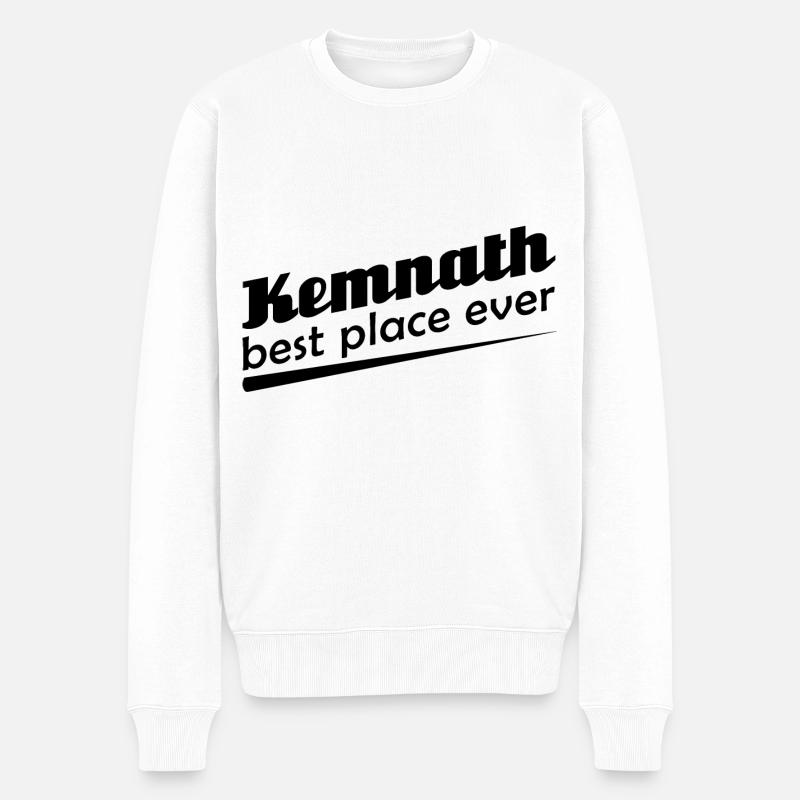 Kemnath - Stadt best place ever - Männer Premium Bio Pullover - Weiß