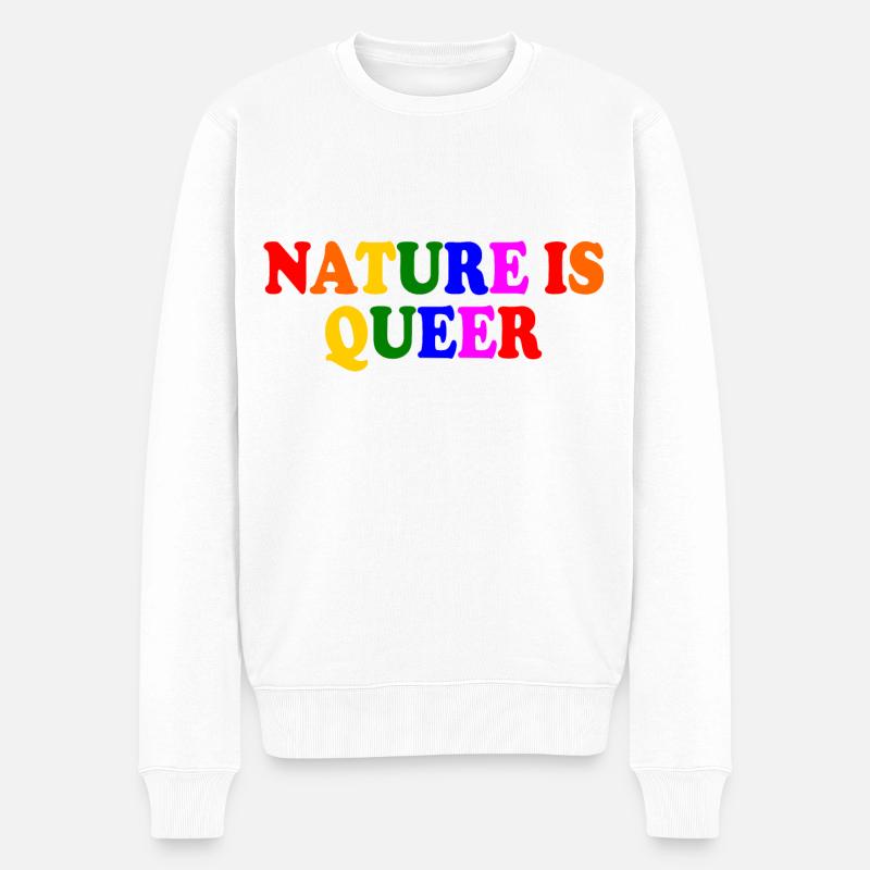 Nature is queer - Pull Premium bio Homme - blanc