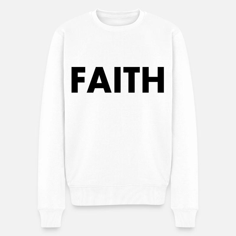 Faith - Pull Premium bio Homme - blanc