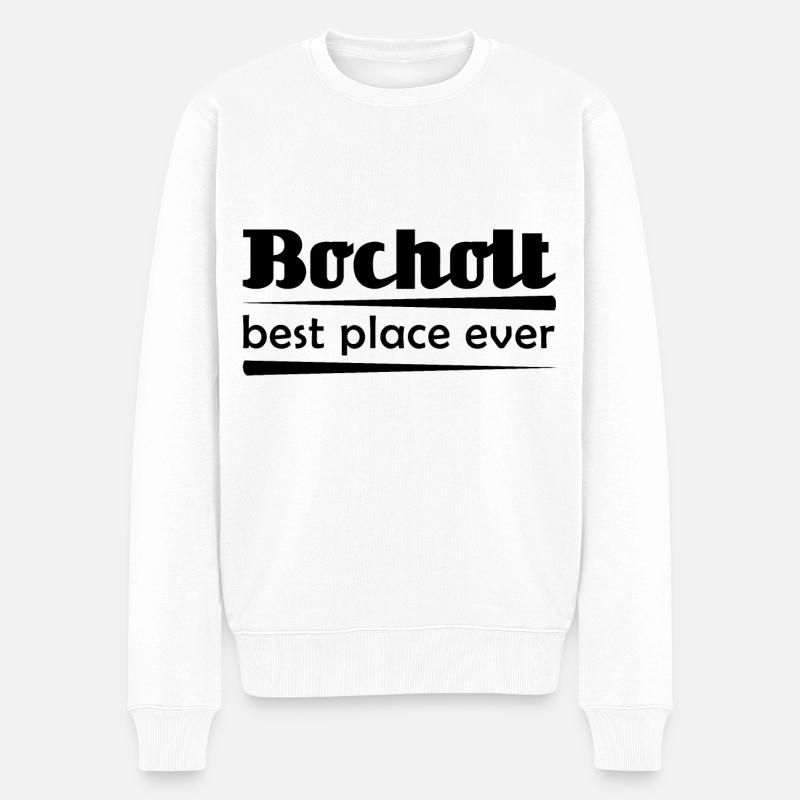 Bocholt - Stadt best place ever - Männer Premium Bio Pullover - Weiß