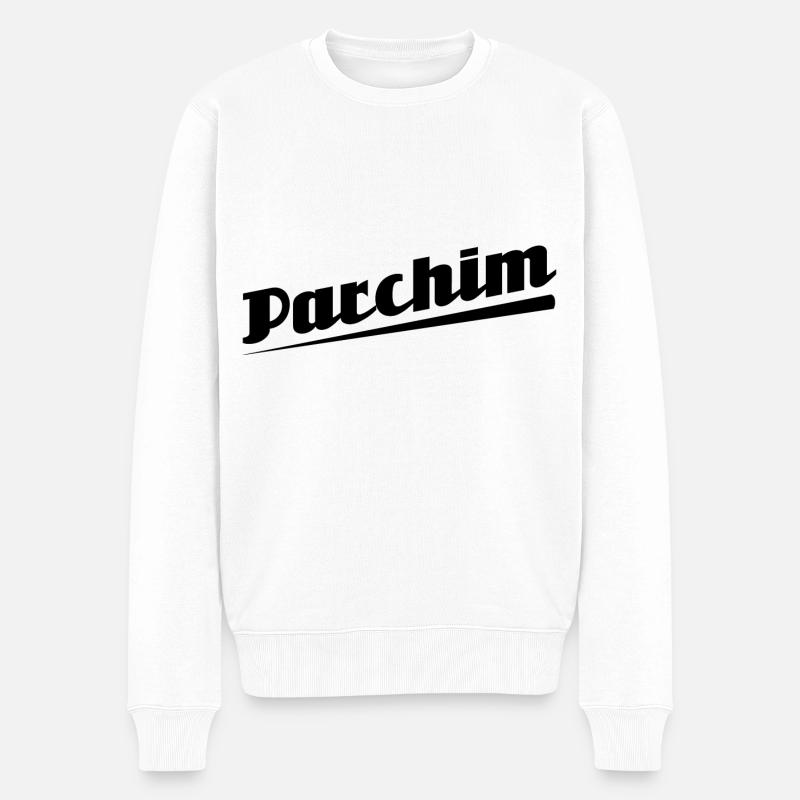 Parchim - Textdesign mit Stadtnamen - Männer Premium Bio Pullover - Weiß