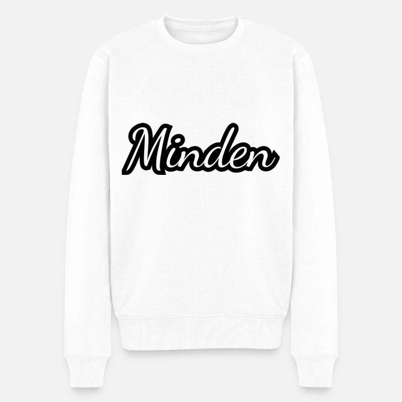 Minden - Textdesign mit Stadtnamen - Männer Premium Bio Pullover - Weiß