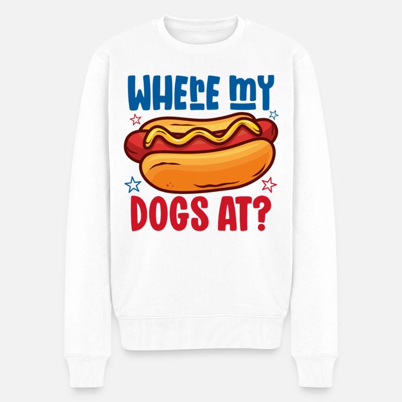 Où sont mes chiens ? - Pull Premium bio Homme - blanc