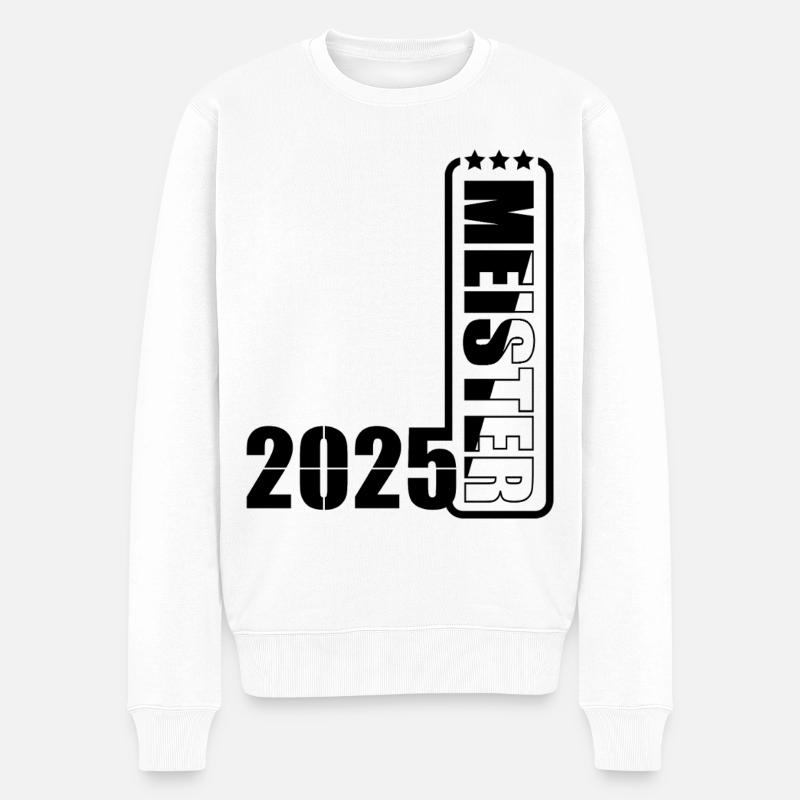 Meister 2025 - Männer Premium Bio Pullover - Weiß