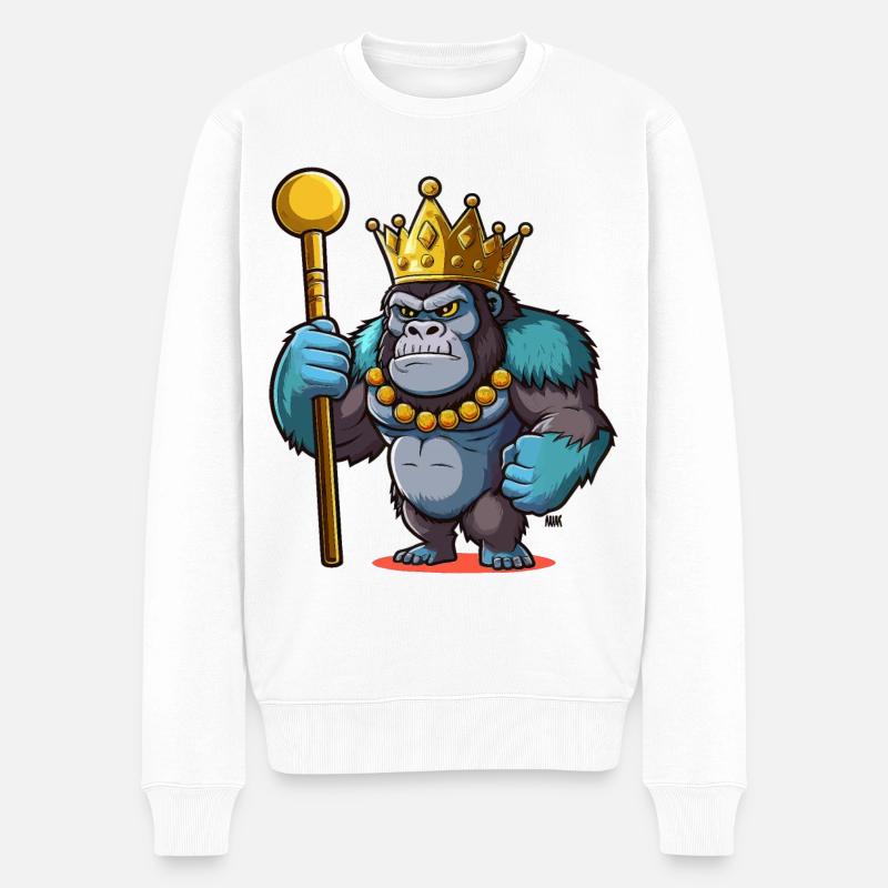 Roi Gorille - Pull Premium bio Homme - blanc