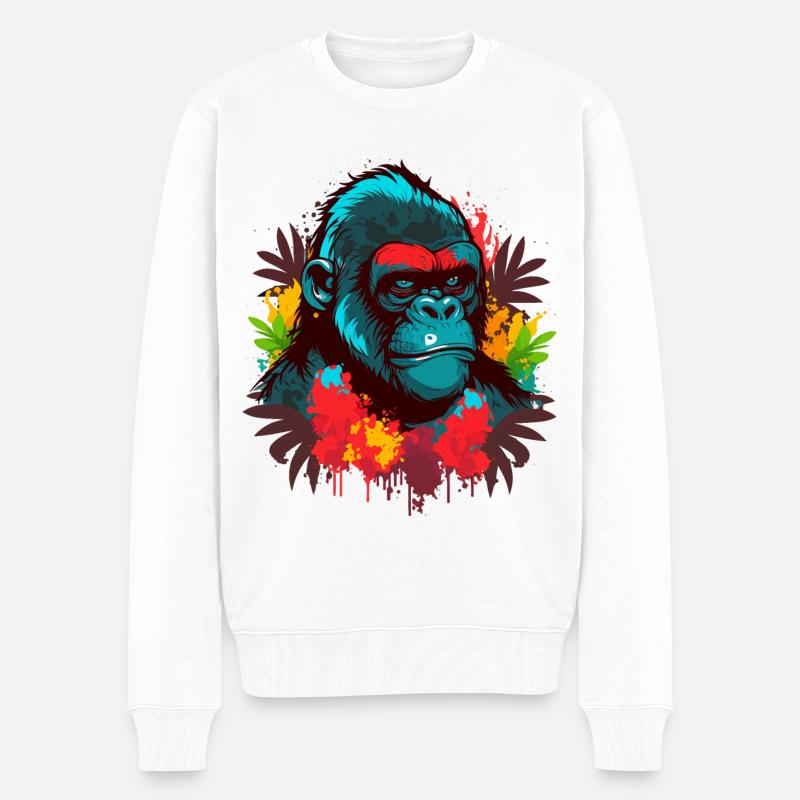 Rainy Day Gripe - Männer Premium Bio Pullover - Weiß