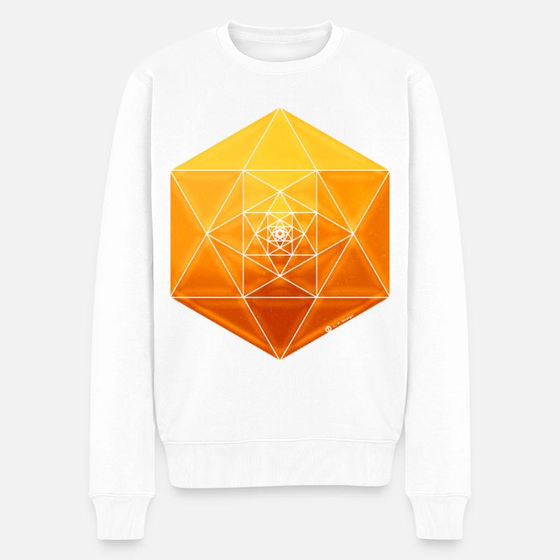 Gold Gem - Männer Premium Bio Pullover - Weiß