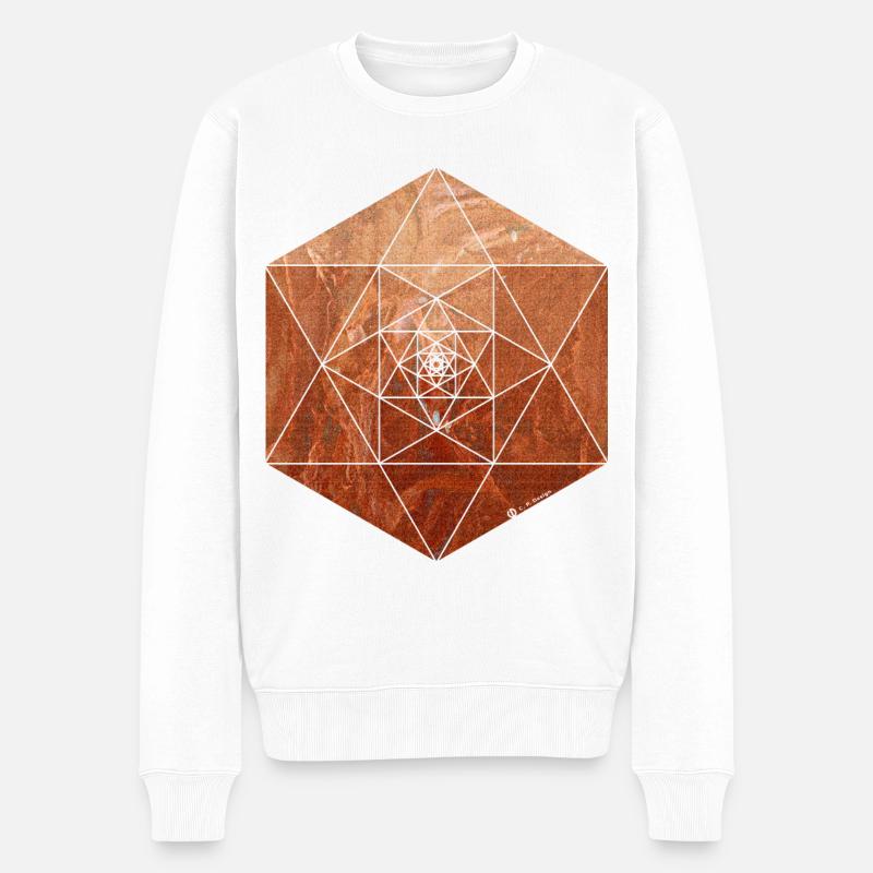 Sandstein Gem - Männer Premium Bio Pullover - Weiß