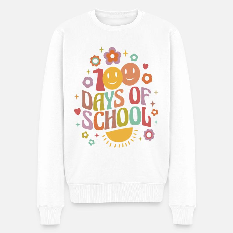 100 jours d’école - Pull Premium bio Homme - blanc