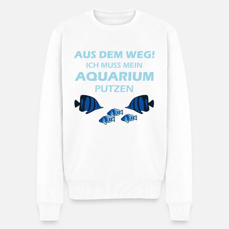 Aquarium Aquarianer - Männer Premium Bio Pullover - Weiß