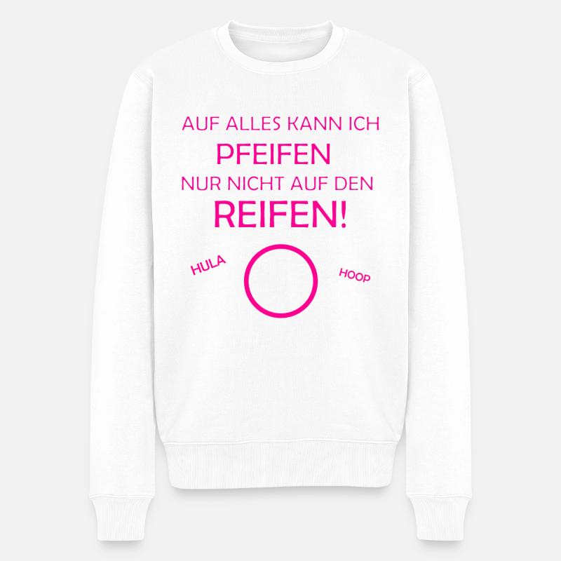 Hulahoop Hullern - Männer Premium Bio Pullover - Weiß