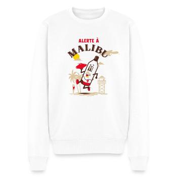 Alerte à Malibu - Pull Premium bio Homme - blanc - Devant - Thijin (182cm)