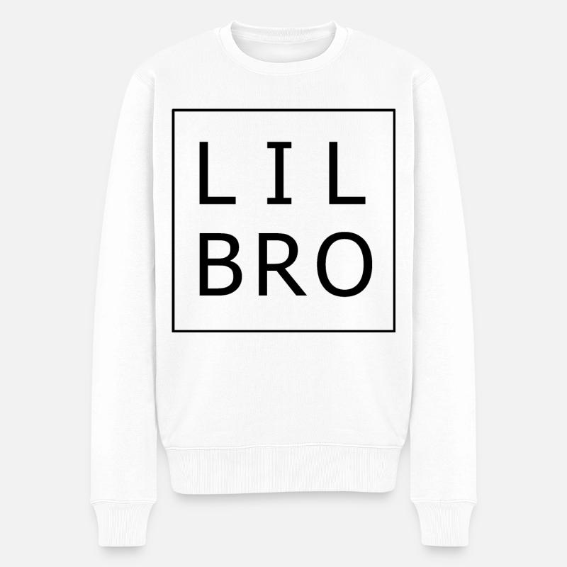 LIL BRO - Männer Premium Bio Pullover - Weiß
