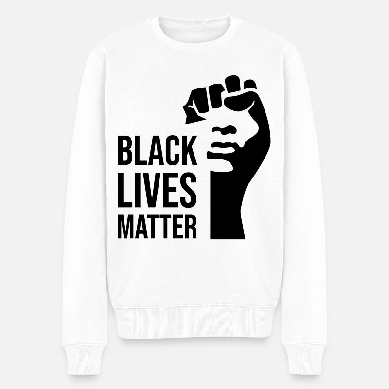 Black Lives Matter - Pull Premium bio Homme - blanc