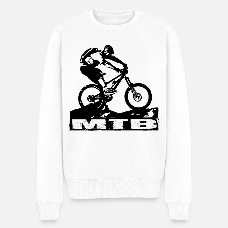 MTB - Männer Premium Bio Pullover - Weiß
