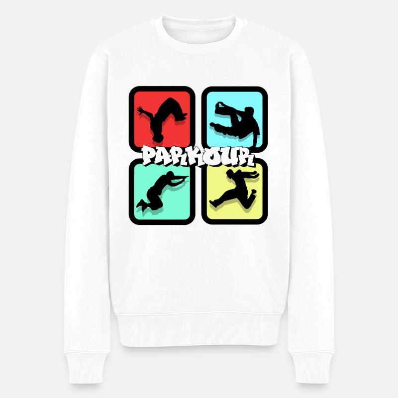Parkour - Pull Premium bio Homme - blanc
