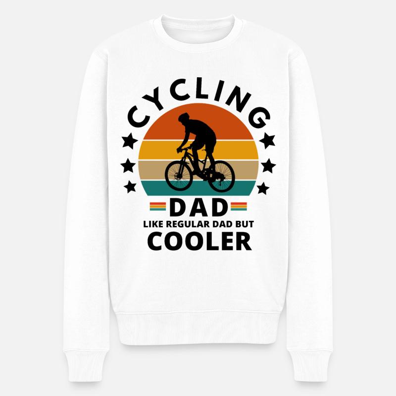 Radsport Papa - Männer Premium Bio Pullover - Weiß